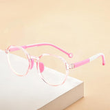 Maxbell 4xBlue-Light Blocking Glasses Spectacles Anti Eyestrain Kids Pink