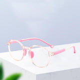 Maxbell 4xBlue-Light Blocking Glasses Spectacles Anti Eyestrain Kids Pink