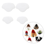 Maxbell 5xShoe Heel Pad Insoles Heel Repair Heel Stick for Men & Women High Heels white
