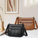 Maxbell 2x Ladies Cross Body Bag PU Leather Messenger Shoulder Handbag Long Strap