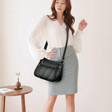 Maxbell 2x Ladies Cross Body Bag PU Leather Messenger Shoulder Handbag Long Strap