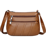 Maxbell 2x Ladies Cross Body Bag PU Leather Messenger Shoulder Handbag Long Strap