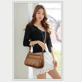 Maxbell 2x Ladies Cross Body Bag PU Leather Messenger Shoulder Handbag Long Strap