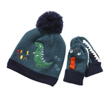 Maxbell Children Hat Cartoon Thick Knitting Wool with Pom for Winter Boys Girls Kids