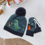 Maxbell Children Hat Cartoon Thick Knitting Wool with Pom for Winter Boys Girls Kids