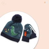 Maxbell Children Hat Cartoon Thick Knitting Wool with Pom for Winter Boys Girls Kids