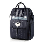 Maxbell Folded Mommy Baby Diaper Bag Travel Sleep Portable Backpack Changing Station Dark Blue Bear