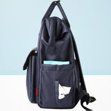 Maxbell Folded Mommy Baby Diaper Bag Travel Sleep Portable Backpack Changing Station Dark Blue Bear