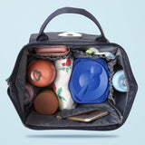 Maxbell Folded Mommy Baby Diaper Bag Travel Sleep Portable Backpack Changing Station Dark Blue Bear