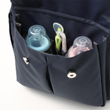 Maxbell Folded Mommy Baby Diaper Bag Travel Sleep Portable Backpack Changing Station Dark Blue Bear