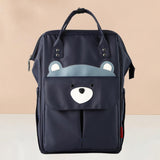 Maxbell Folded Mommy Baby Diaper Bag Travel Sleep Portable Backpack Changing Station Dark Blue Bear