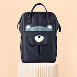 Maxbell Folded Mommy Baby Diaper Bag Travel Sleep Portable Backpack Changing Station Dark Blue Bear