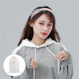 Maxbell 3xWomen False Collar Clothes Cotton Fake Collar with Hat for Winter Autumn White