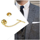 Maxbell 3xMens Tie Tack Pins Collar Pin Brooch Lapel Pin for Valentine'S Day Gift gold