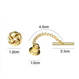 Maxbell 5xMens Tie Tack Pins Collar Pin Brooch Lapel Pin for Valentine'S Day Gift gold