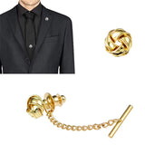 Maxbell 5xMens Tie Tack Pins Collar Pin Brooch Lapel Pin for Valentine'S Day Gift gold