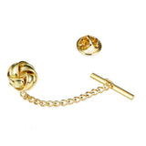 Maxbell 2xMens Tie Tack Pins Collar Pin Brooch Lapel Pin for Valentine'S Day Gift gold
