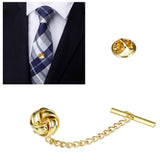 Maxbell 6xMens Tie Tack Pins Collar Pin Brooch Lapel Pin for Valentine'S Day Gift gold