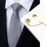 Maxbell 4xMens Tie Tack Pins Collar Pin Brooch Lapel Pin for Valentine'S Day Gift gold