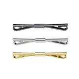 Maxbell 3xMetal Shirt Collar Clip Tie Collar Bar Pin for Unisex Scarf Necktie black