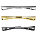 Maxbell 5xMetal Shirt Collar Clip Tie Collar Bar Pin for Unisex Scarf Necktie black