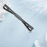Maxbell 4xMetal Shirt Collar Clip Tie Collar Bar Pin for Unisex Scarf Necktie black