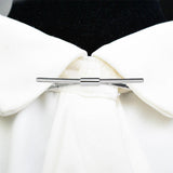 Maxbell Metal Shirt Collar Clip Tie Collar Bar Pin for Unisex Scarf Necktie silver