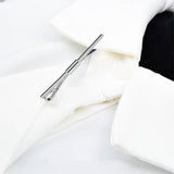 Maxbell Metal Shirt Collar Clip Tie Collar Bar Pin for Unisex Scarf Necktie silver