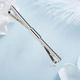 Maxbell Metal Shirt Collar Clip Tie Collar Bar Pin for Unisex Scarf Necktie silver