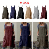 Maxbell 2x Soft Linen Apron with Pockets Kitchen Bib Pinny for BBQ Baking Women