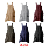 Maxbell 2x Soft Linen Apron with Pockets Kitchen Bib Pinny for BBQ Baking Women