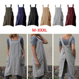 Maxbell 2x Soft Linen Apron with Pockets Kitchen Bib Pinny for BBQ Baking Women
