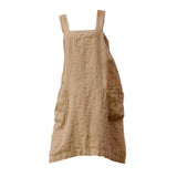 Maxbell 2x Soft Linen Apron with Pockets Kitchen Bib Pinny for BBQ Baking Women