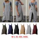 Maxbell 2x Soft Linen Apron with Pockets Kitchen Bib Pinny for BBQ Baking Women
