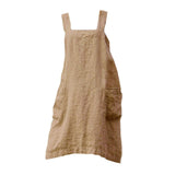 Maxbell 2x Soft Linen Apron with Pockets Kitchen Bib Pinny for BBQ Baking Women