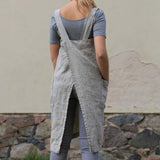 Maxbell 2x Soft Linen Apron with Pockets Kitchen Bib Pinny for BBQ Baking Women