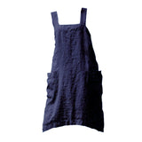 Maxbell 2x Soft Linen Apron with Pockets Kitchen Bib Pinny for BBQ Baking Women