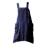 Maxbell 2x Soft Linen Apron with Pockets Kitchen Bib Pinny for BBQ Baking Women