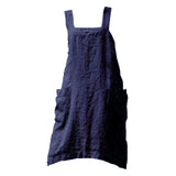 Maxbell 2x Soft Linen Apron with Pockets Kitchen Bib Pinny for BBQ Baking Women
