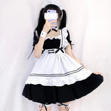 Maxbell 2xMaid Costume Maid Dresses Classic Sweet Lolita Japanese Anime Maid Outfit L