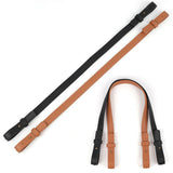 Maxbell 2xPU Leather Purse Handles DIY Shoulder Bag Replacement Straps Bag Belt Brown