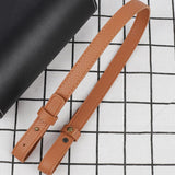 Maxbell 4xPU Leather Purse Handles DIY Shoulder Bag Replacement Straps Bag Belt Brown