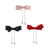 Maxbell Korean Style Bow Tassel Hair Clip Girls Hairpins Kids Baby Accessery Pink