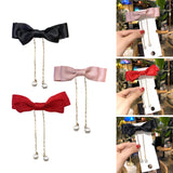 Maxbell Korean Style Bow Tassel Hair Clip Girls Hairpins Kids Baby Accessery Pink
