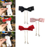 Maxbell Korean Style Bow Tassel Hair Clip Girls Hairpins Kids Baby Accessery Pink