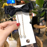 Maxbell Korean Style Bow Tassel Hair Clip Girls Hairpins Kids Baby Accessery Black