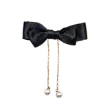 Maxbell Korean Style Bow Tassel Hair Clip Girls Hairpins Kids Baby Accessery Black
