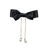 Maxbell Korean Style Bow Tassel Hair Clip Girls Hairpins Kids Baby Accessery Black
