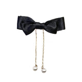 Maxbell Korean Style Bow Tassel Hair Clip Girls Hairpins Kids Baby Accessery Black