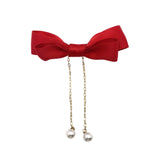 Maxbell Korean Style Bow Tassel Hair Clip Girls Hairpins Kids Baby Accessery Red